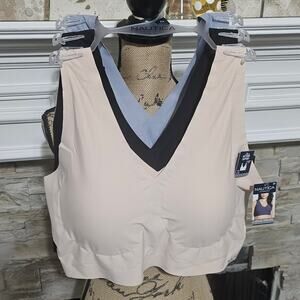 Nautica 3Pk Laser Cut No Show Lounge Active Sports Bra Bralettes Size Xl New